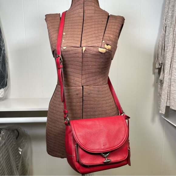 Vince Camuto Rio Red Leather MAKA Crossbody Bag VC-MAKA-CB Purse - Picture 1 of 16